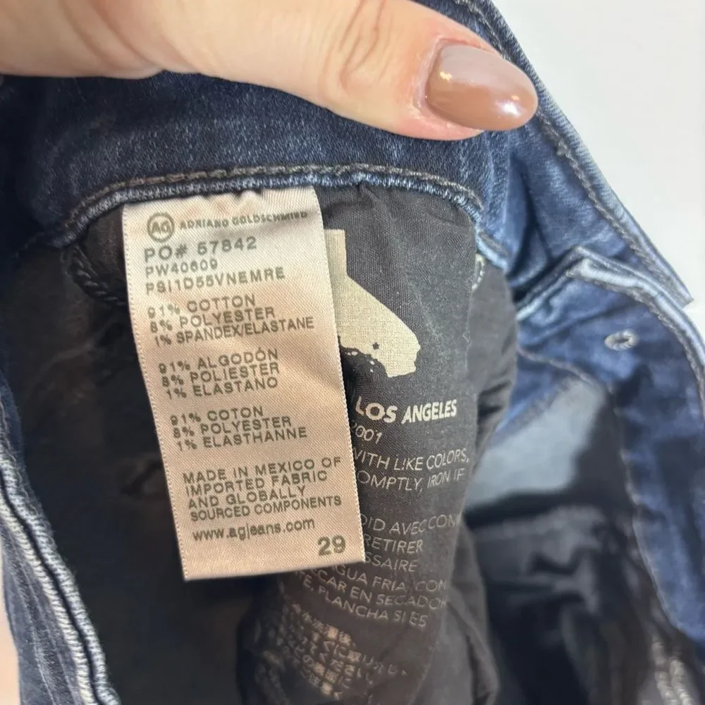 AG Farrah Raw Hem Boot Crop Jeans Size 29 High Rise 27” inseam - Picture 10 of 13